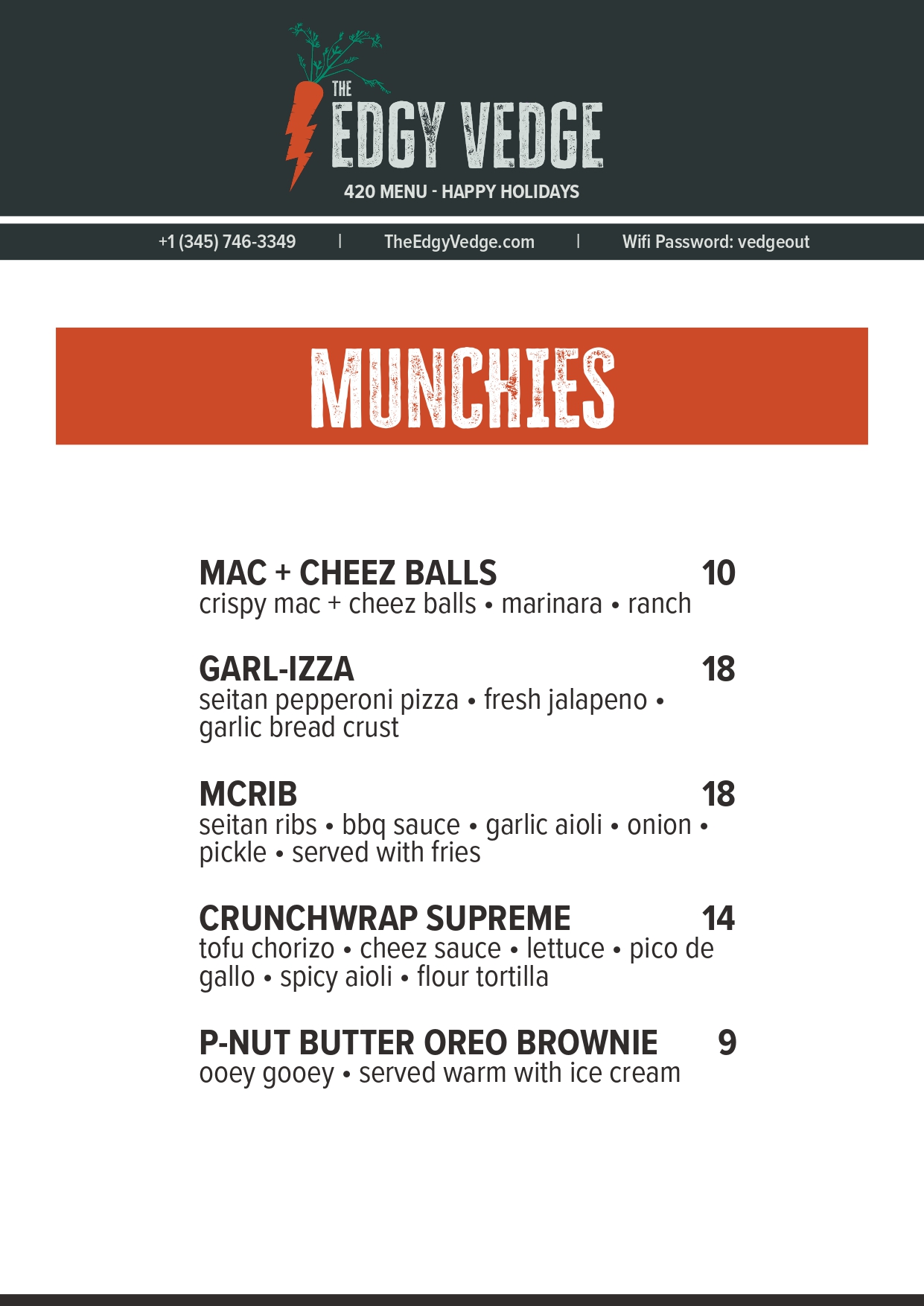The Edgy Vedge - INTRODUCING OUR MUNCHIES MENU! 😋... | Facebook
