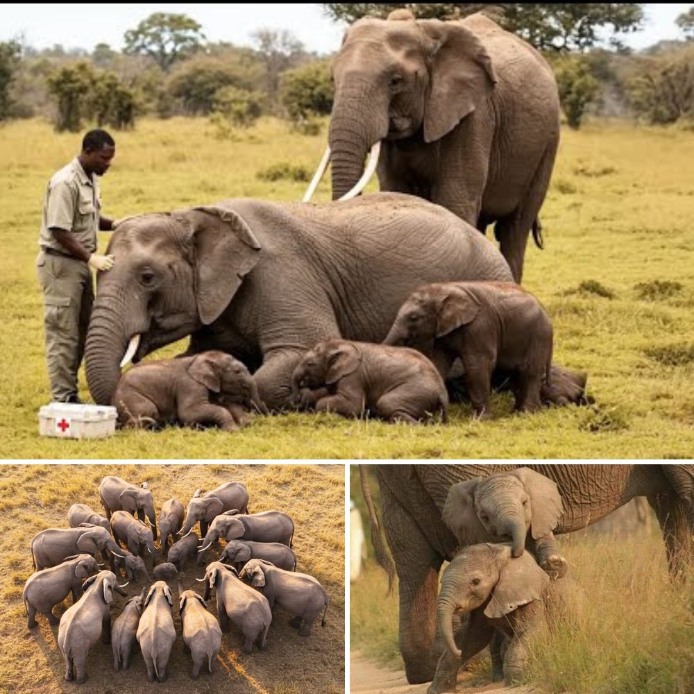 Wild - 🐘💞Heart-Stopping Moment: Elephant Gives Birth to Rare Babies ...