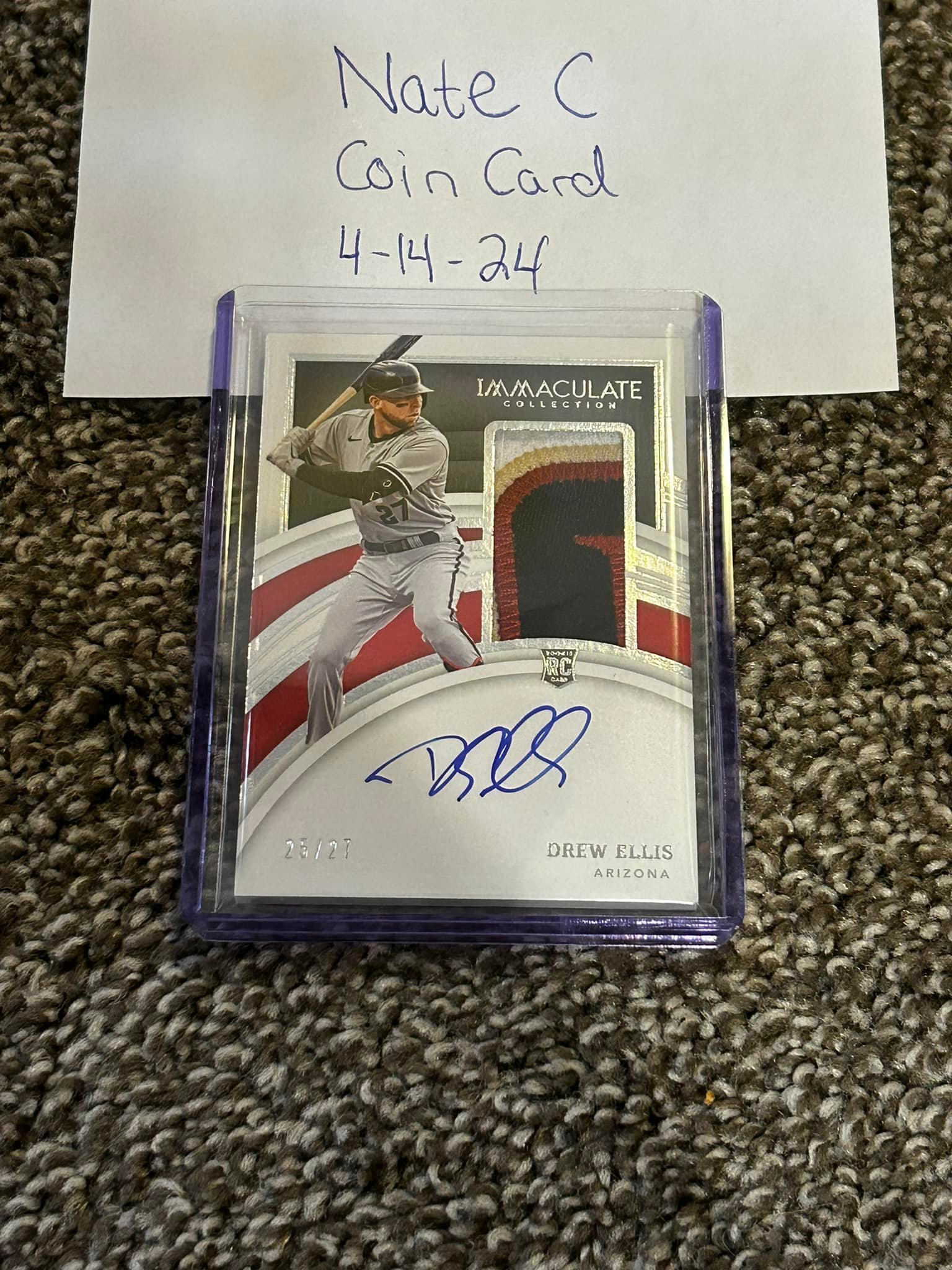 Corbin Burnes rookie auto patch card from Immaculate Collection
