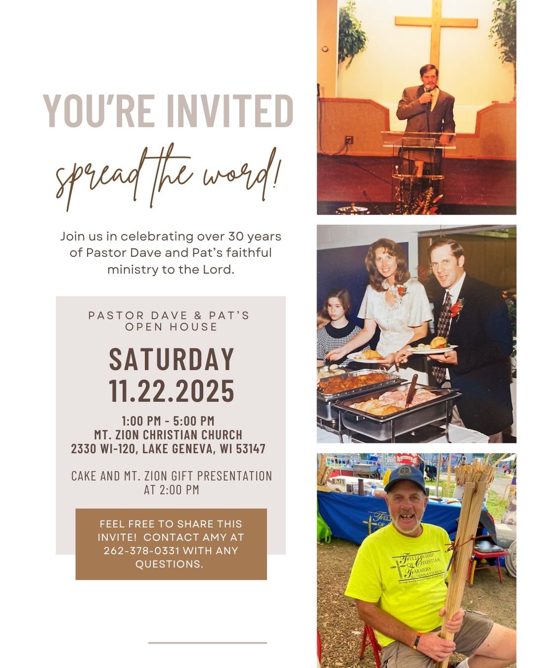Open house for Pastor Dave and Pat Adams' Retirement