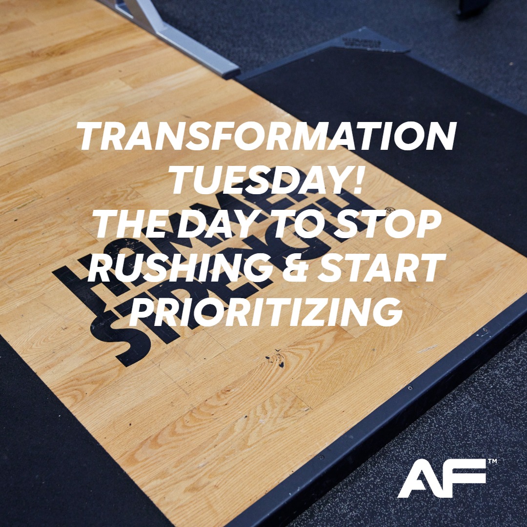 Anytime Fitness - Today is the day to stop rushing & start...