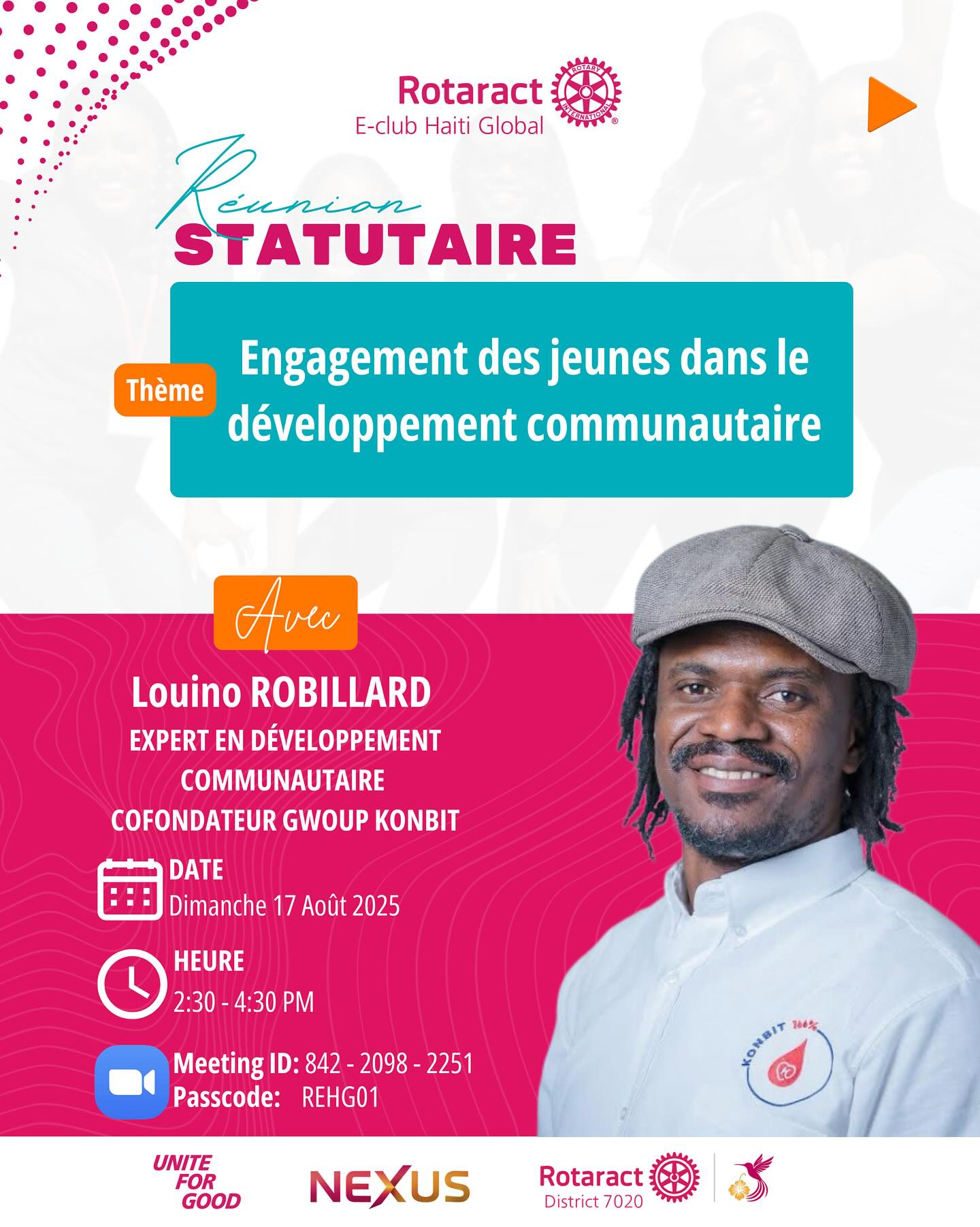 Rotaract - Notre club vous invite chaleureusement à sa réunion ...