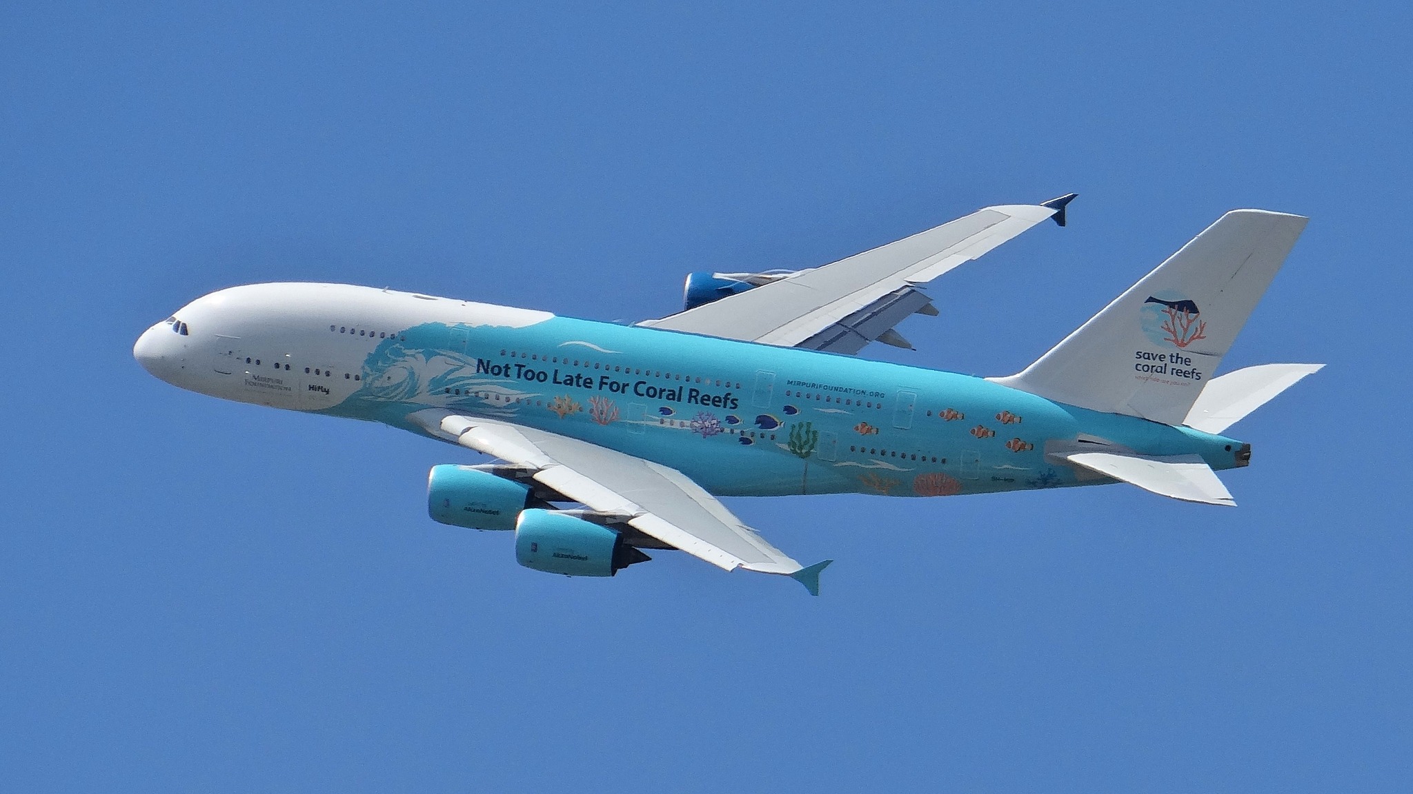 An Airbus A380-800 that was one of the first superjumbos to be