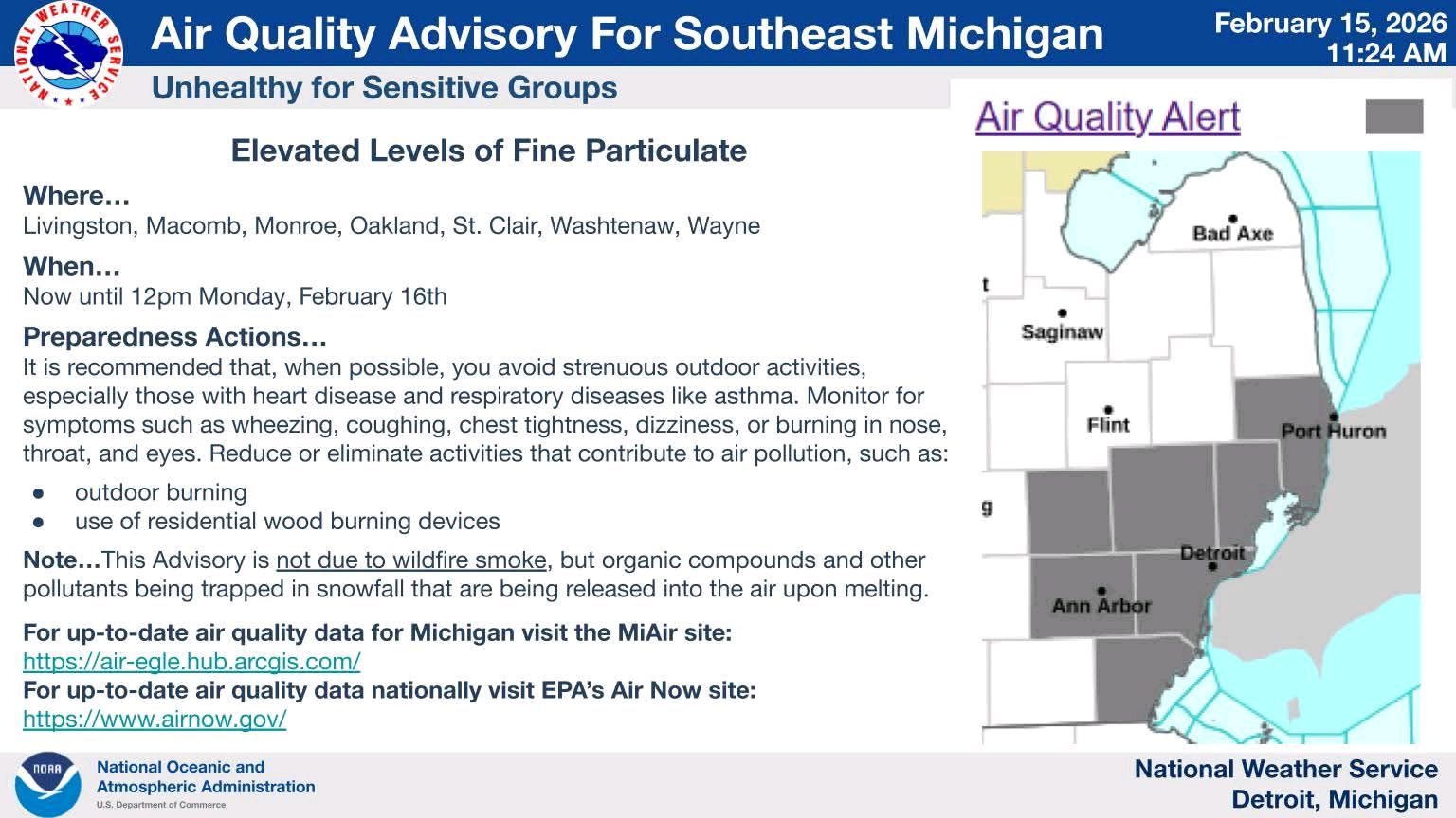 Breaking - An Air Quality Advisory has been issued for southeast ...