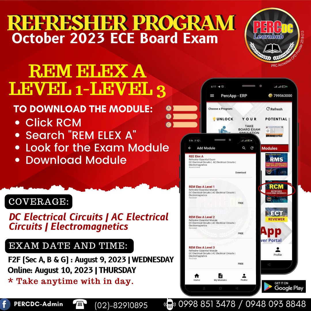 PERCDC-Manila - 𝐑𝐞𝐟𝐫𝐞𝐬𝐡𝐞𝐫 𝐚𝐧𝐝 𝐂𝐨𝐚𝐜𝐡𝐢𝐧𝐠 𝐏𝐫𝐨𝐠𝐫𝐚𝐦‼ 𝐑𝐄𝐌 𝐄𝐋𝐄𝐗 𝐀 𝐋𝐞𝐯𝐞𝐥 𝟏 ...