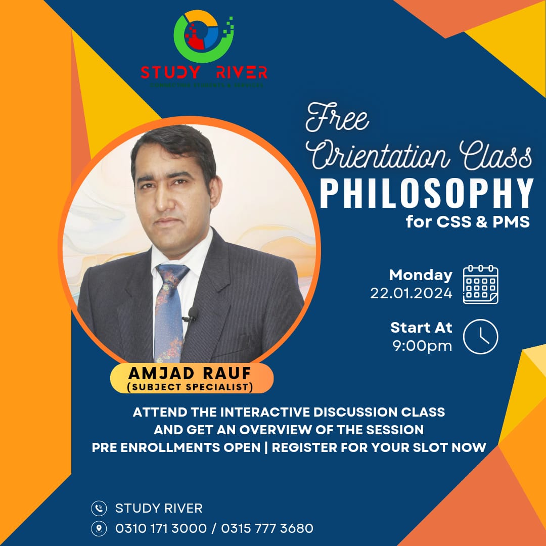 Study River - Philosophy by Amjad Rauf (Free Orientation... | Facebook