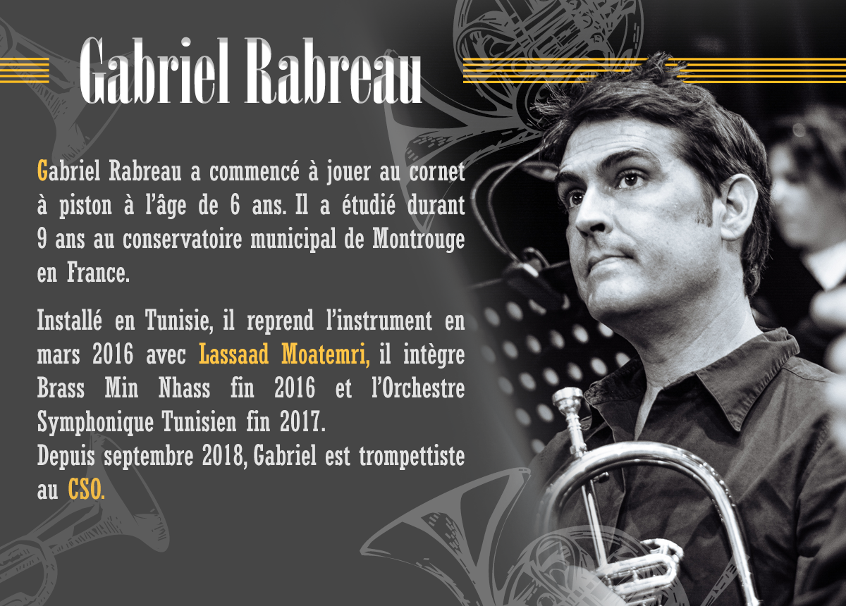 Carthage - Gabriel Rabreau, dessinateur et musicien, joue au cornet et ...