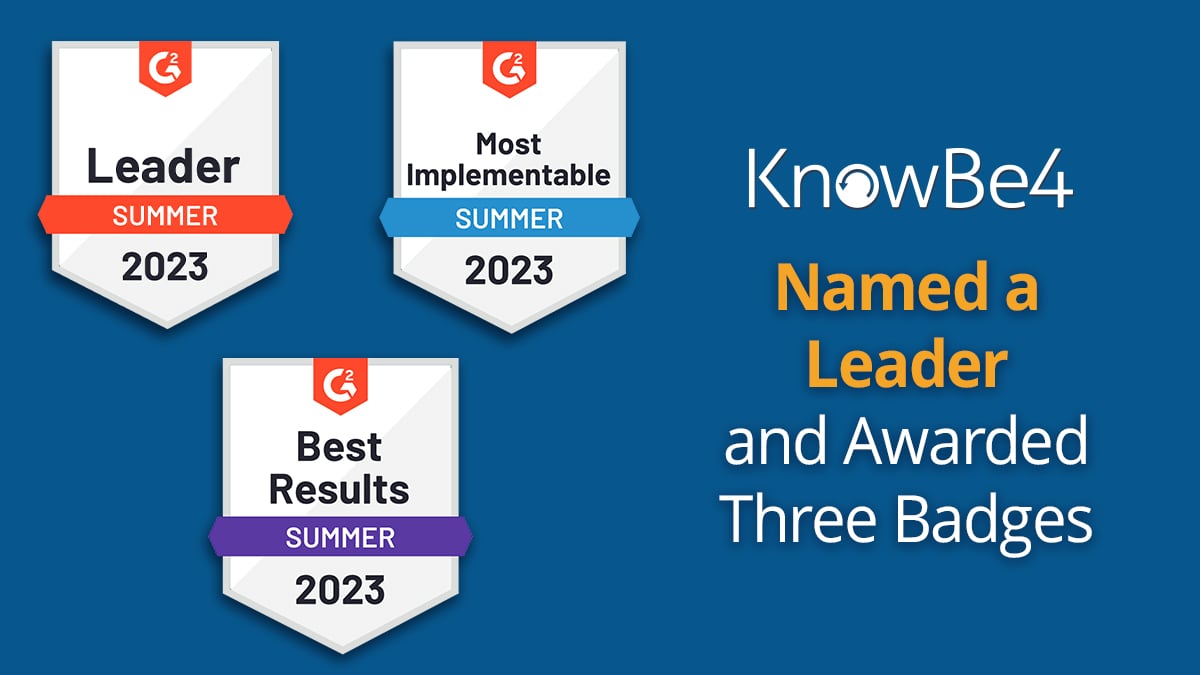 KnowBe4 - KnowBe4 has been named by G2 as a Leader for Security ...