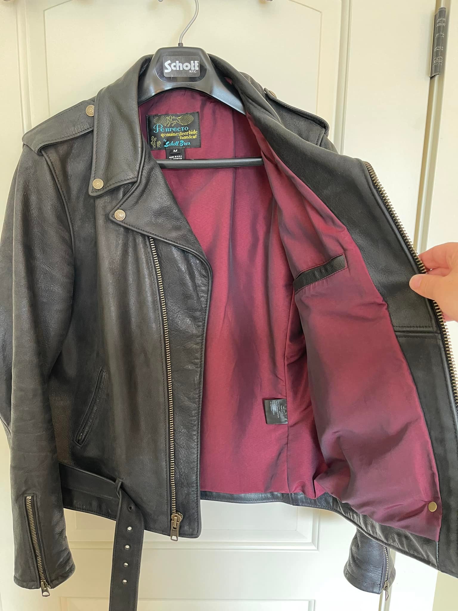 Selling Schott Per22 Jacket in Buffalo Leather, Size Medium, in Alaska
