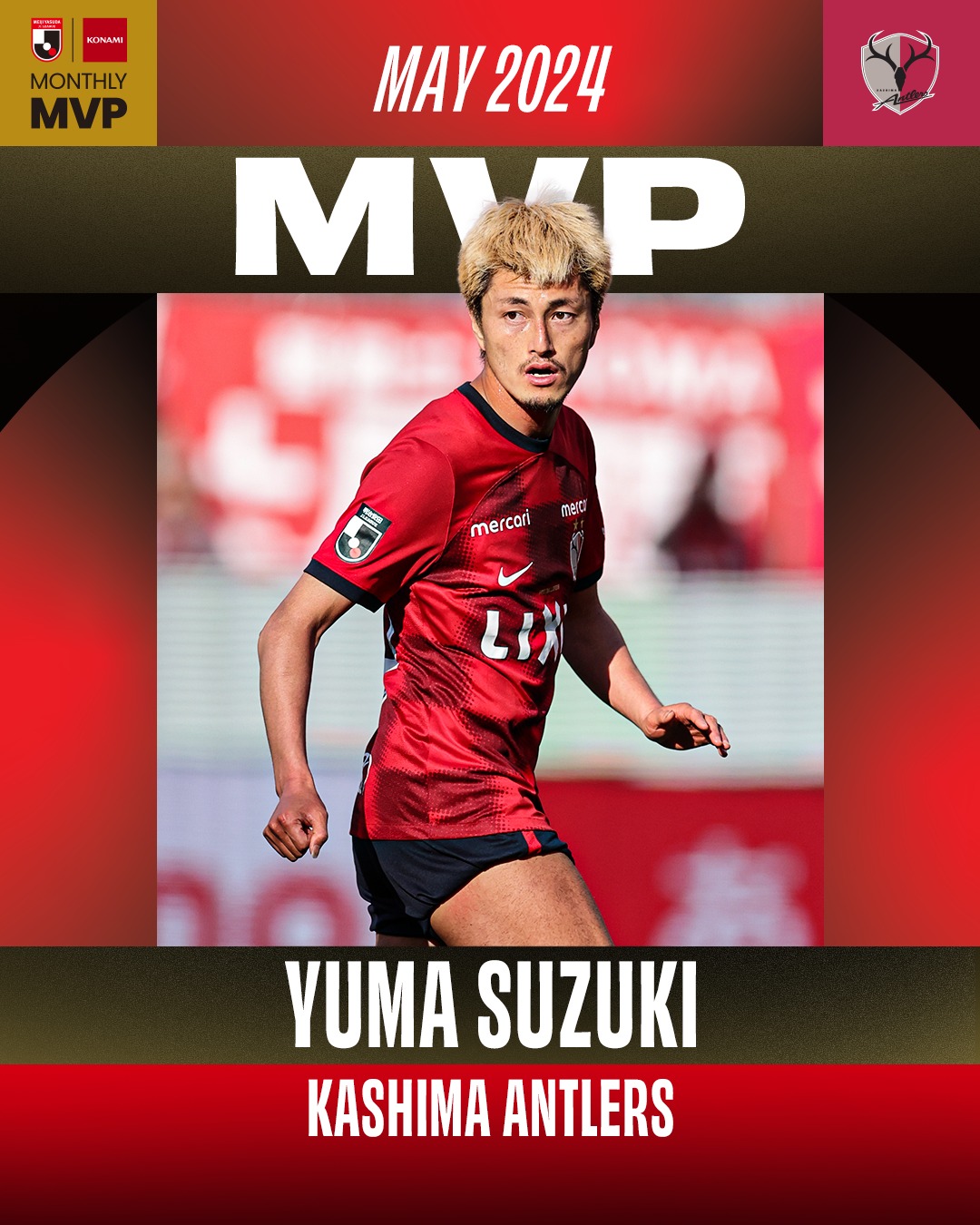 Yuma Suzuki led Kashima Antlers up the table in May with several