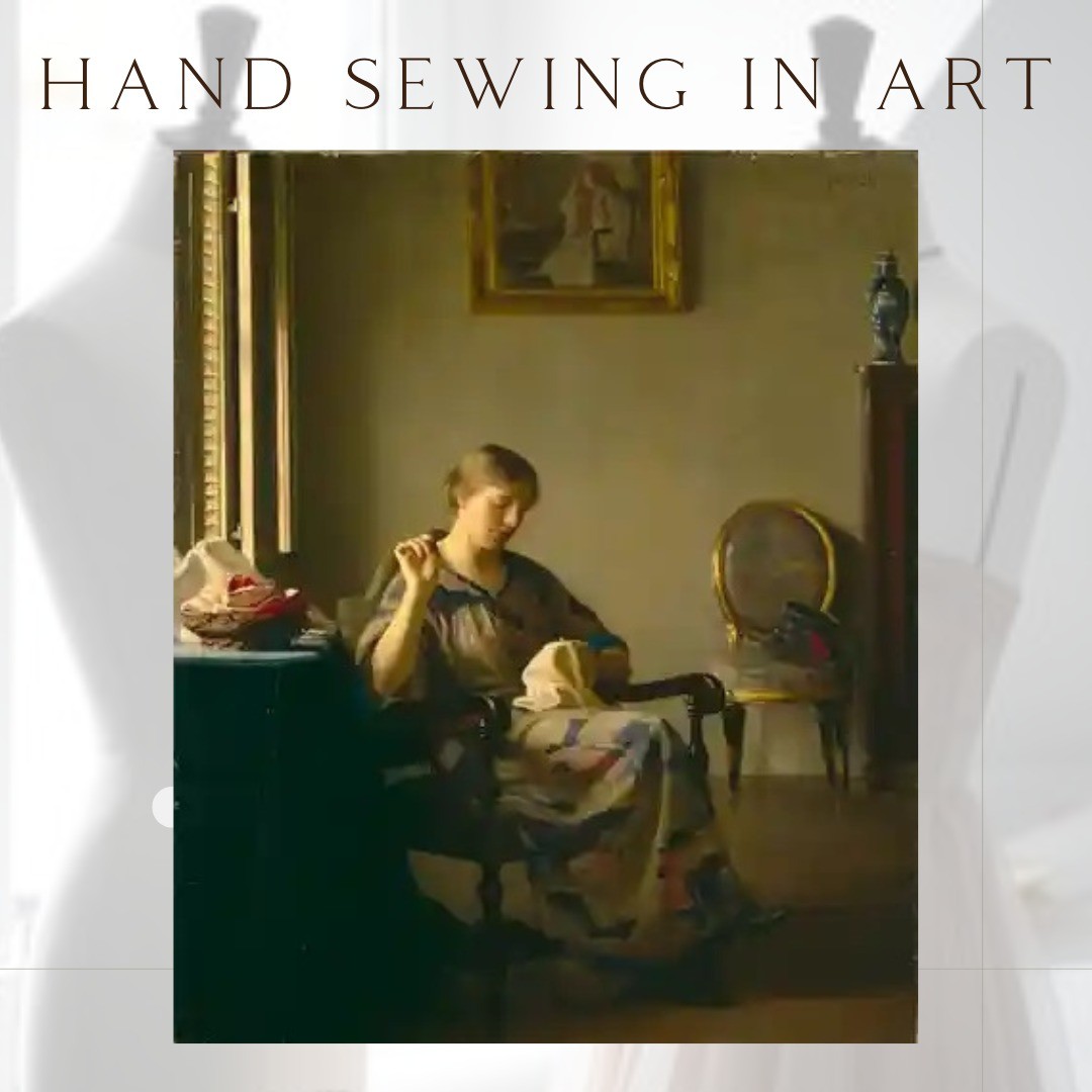 Kuroda Seiki's Woman Sewing painting