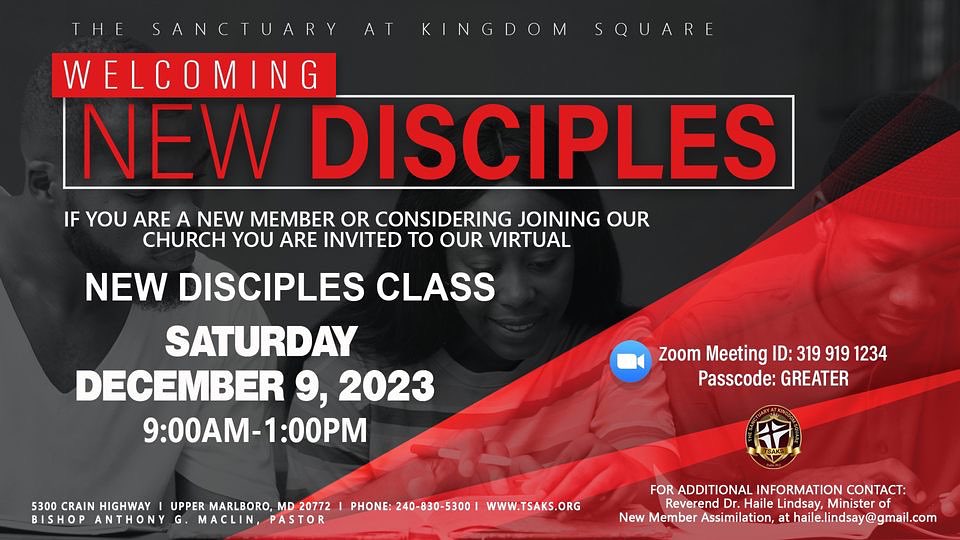 New Disciples Class -... - The Sanctuary at Kingdom Square | Facebook