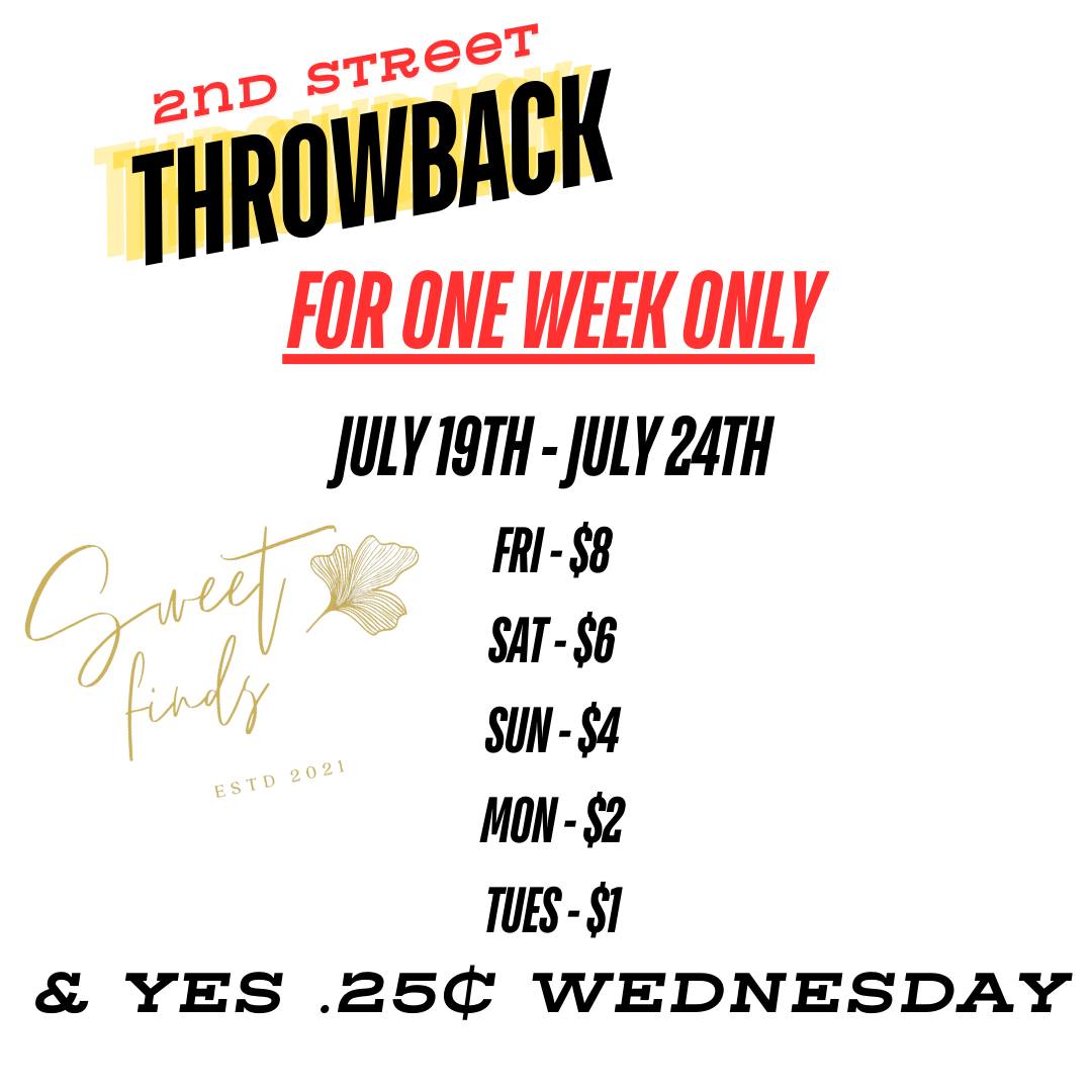 Sweet Finds - For one week only, flashback to our 2021...