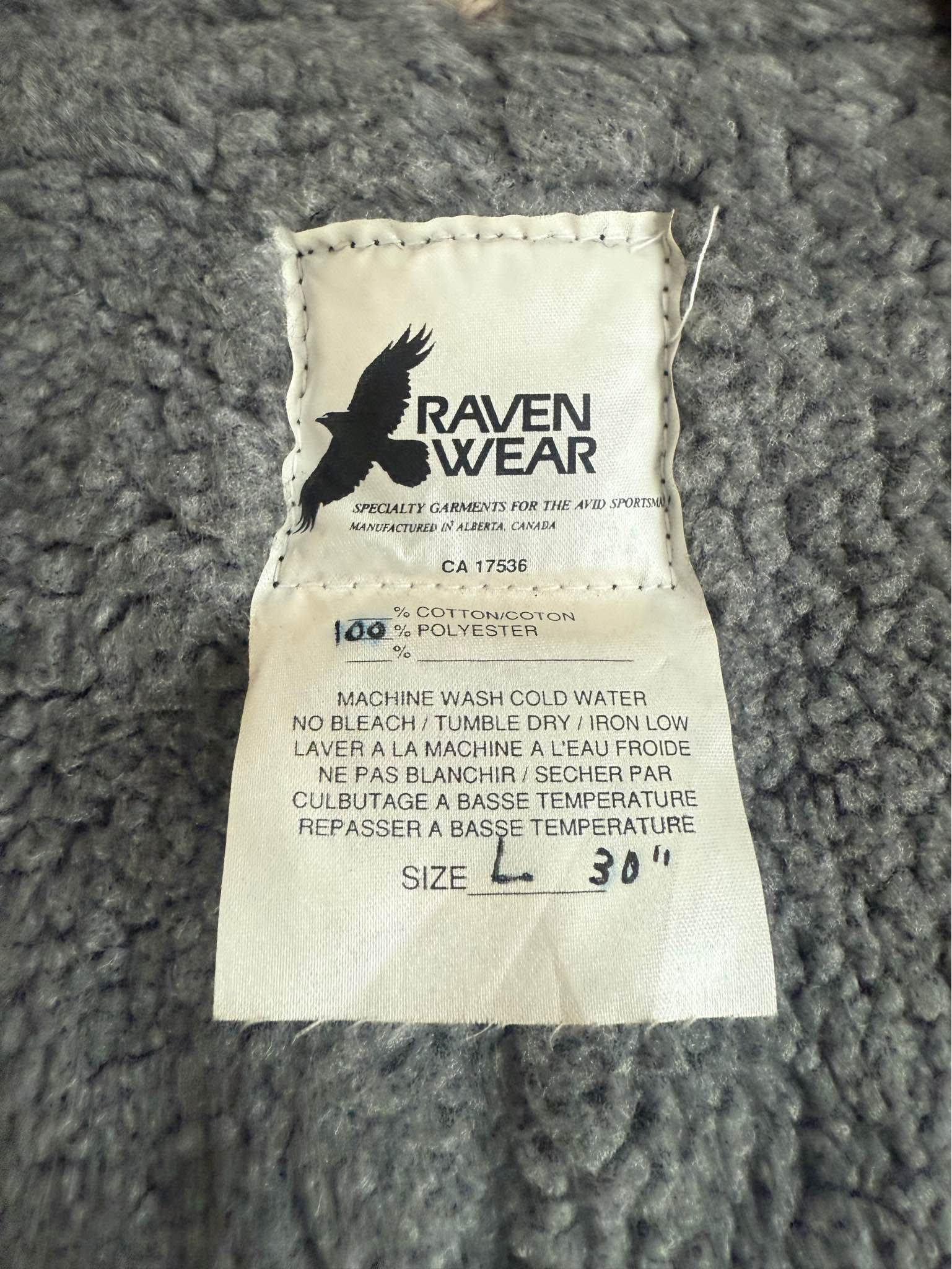 Raven Wear hunting suit ( jacket size XL vest size L and overalls size ...