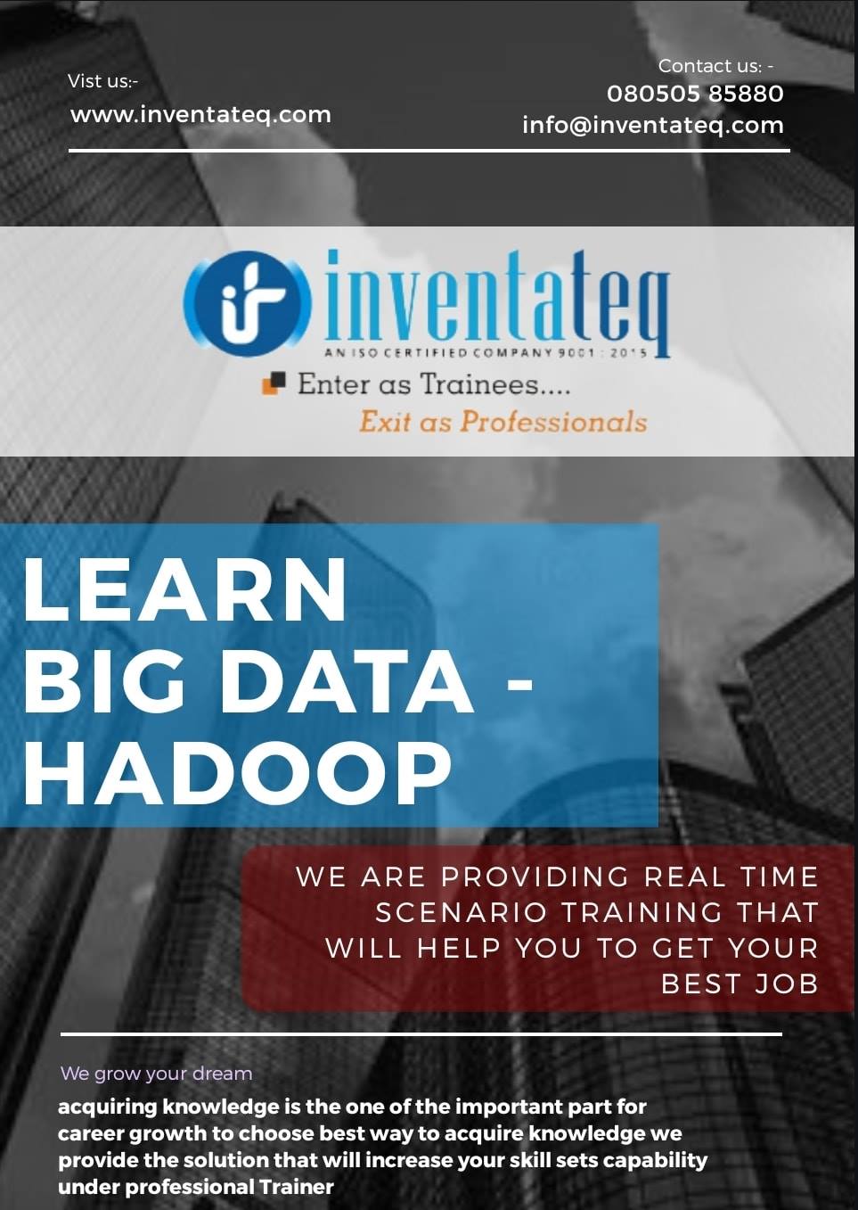 Inventateq Hadoop Training Courses Bangalore
