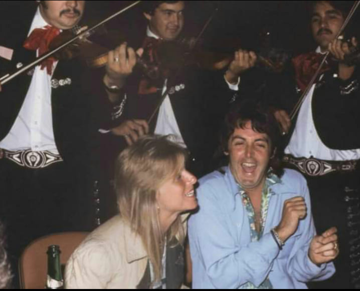 Paul McCartney celebrating his 34th birthday in Mexico, 1976.