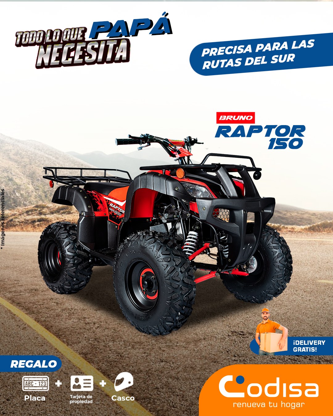 Tiendas Codisa - La cuatrimoto BRUNO RAPTOR 150, precisa... | Facebook