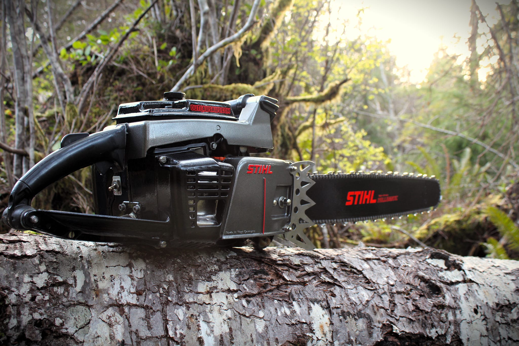 Custom Stihl 041AV chainsaw restoration with billet starter handle