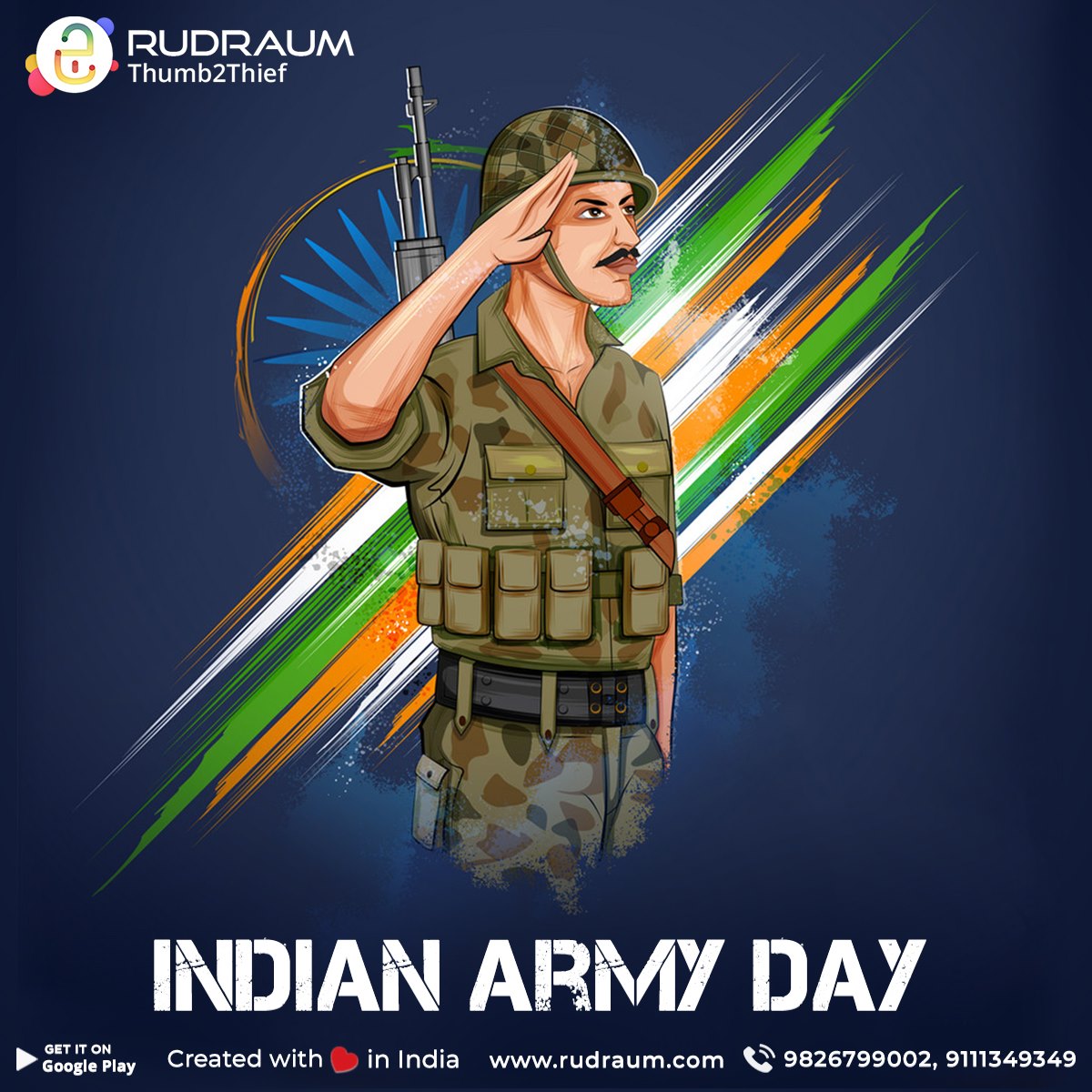 Tech Rudraum - Happy Indian Army Day, Rudraum Salute to...