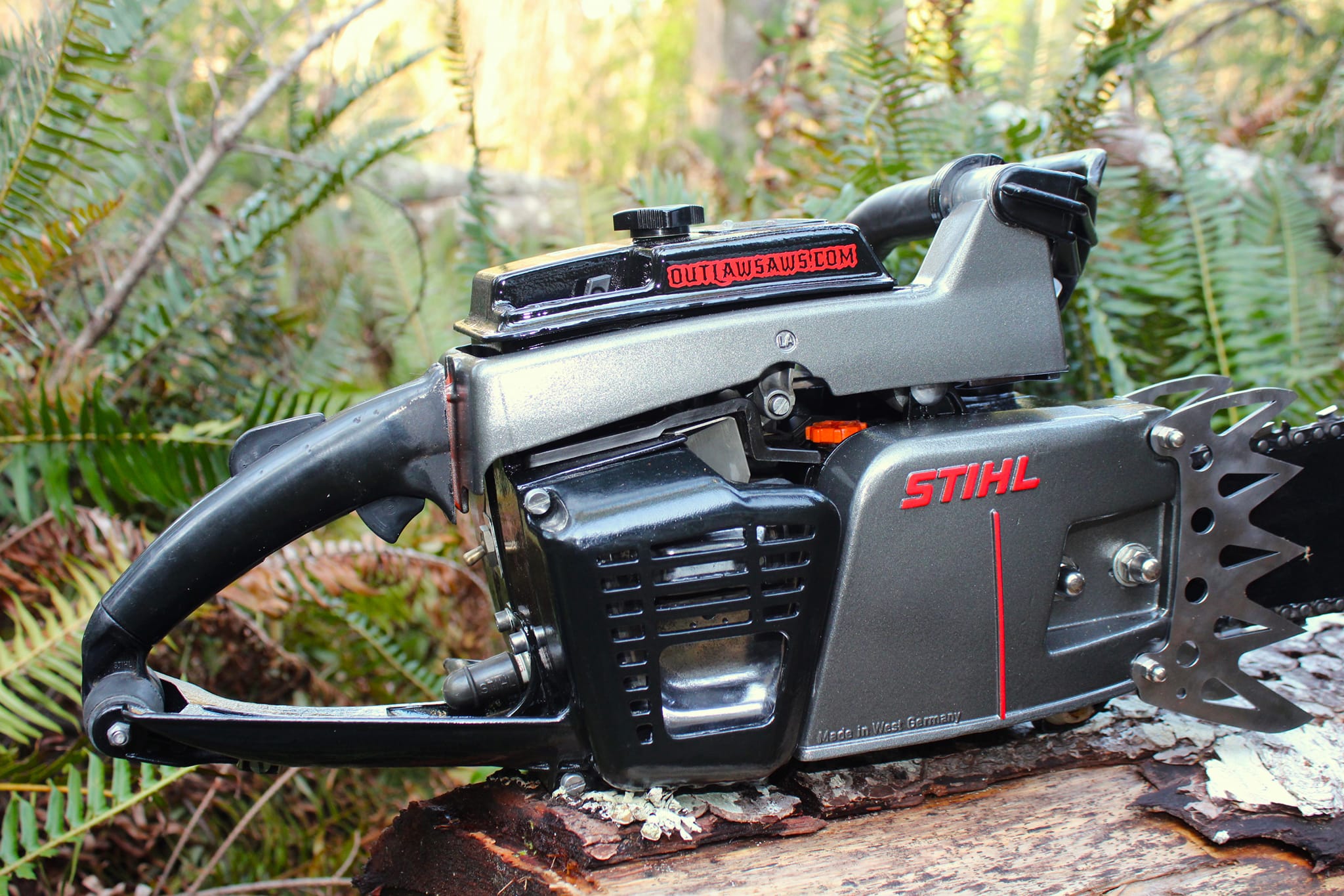 Custom Stihl 041AV chainsaw restoration with billet starter handle