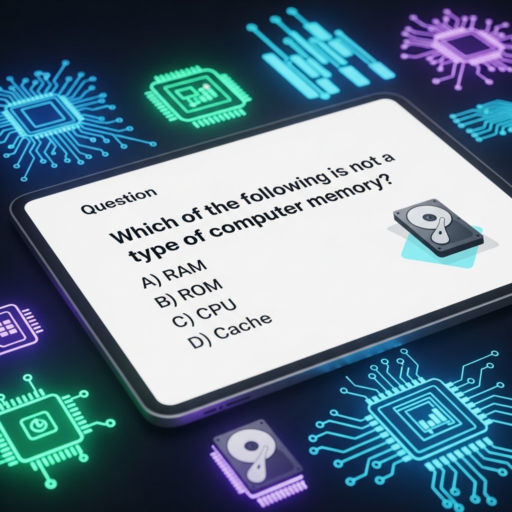 DK - Which of the following is not a type of computer MEMORY ? 🤔💻📊 # ...