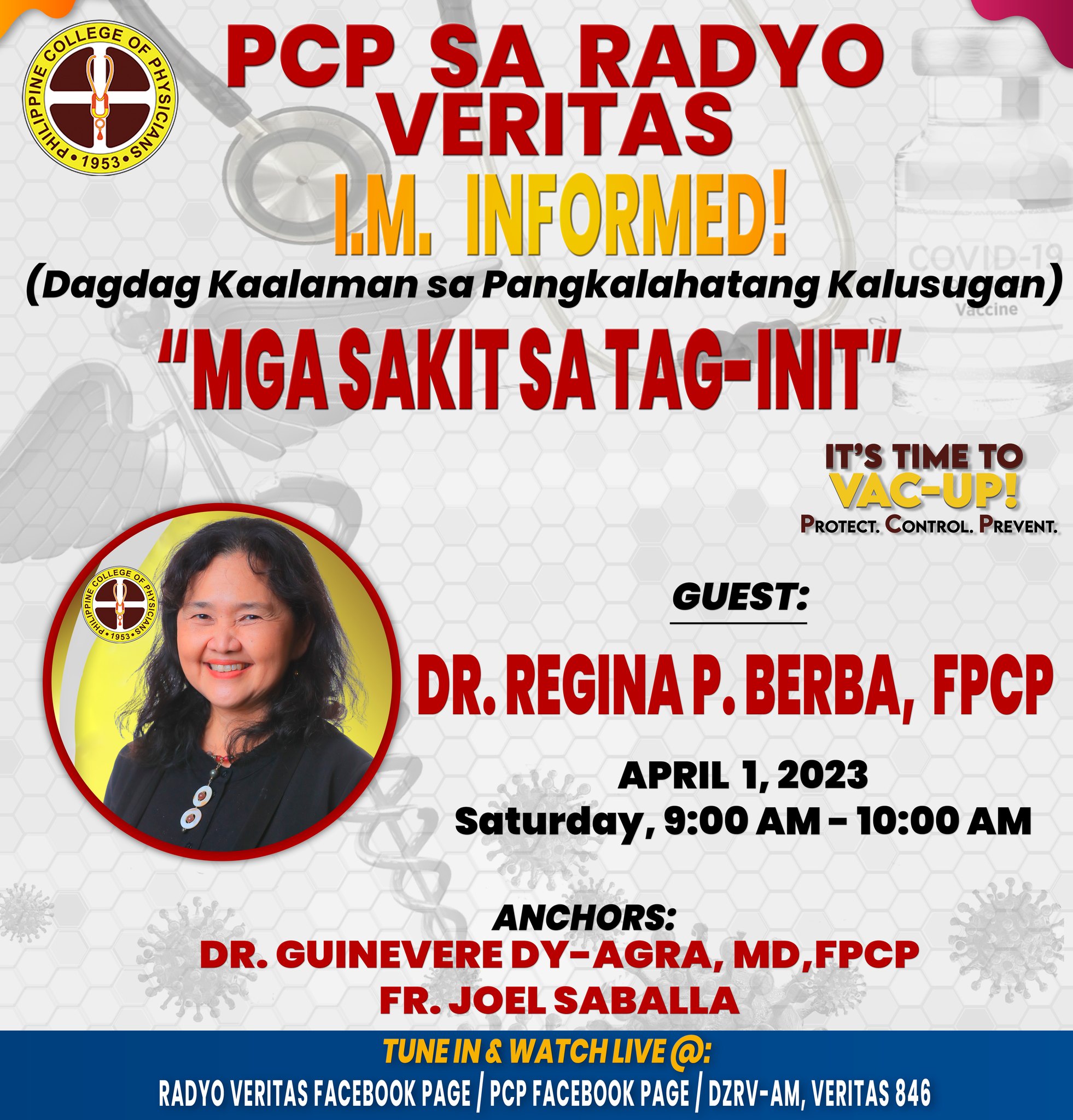Philippine College of Physicians - PCP sa Radio Veritas: I.M. INFORMED ...