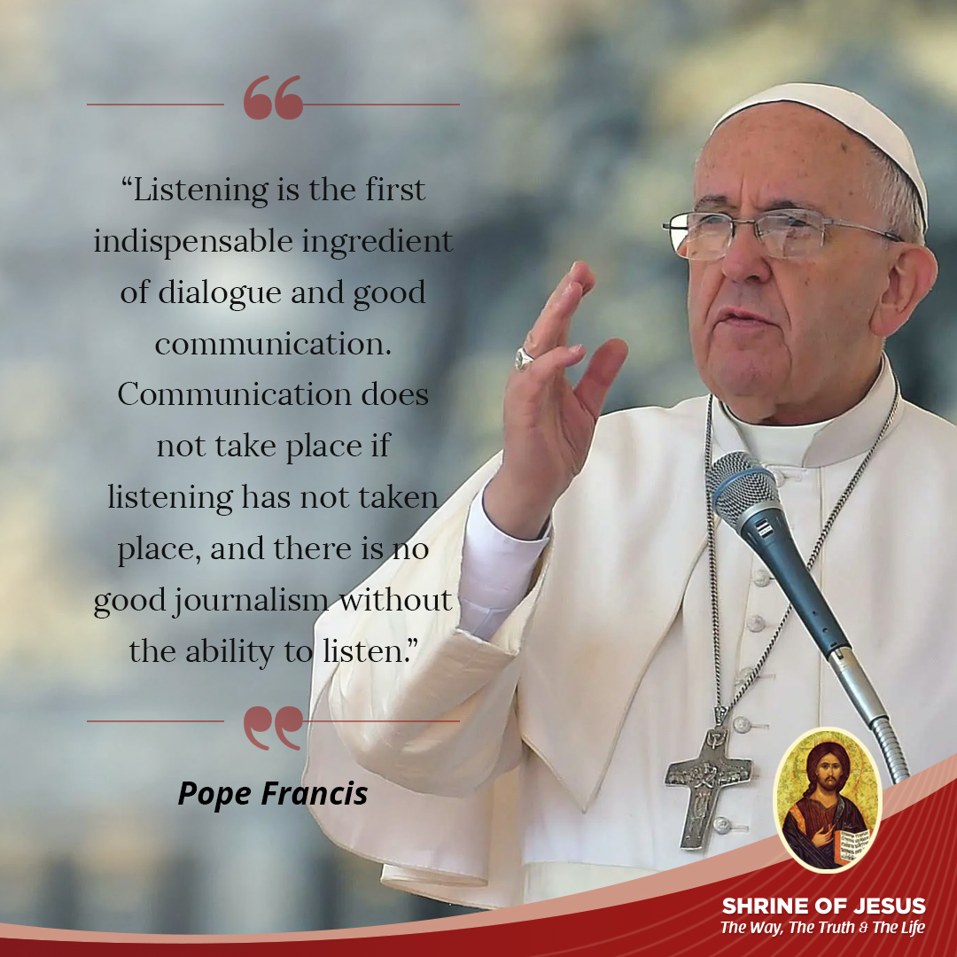 LEARN TO LISTEN | Even Pope Francis reminds us on the importance of ...