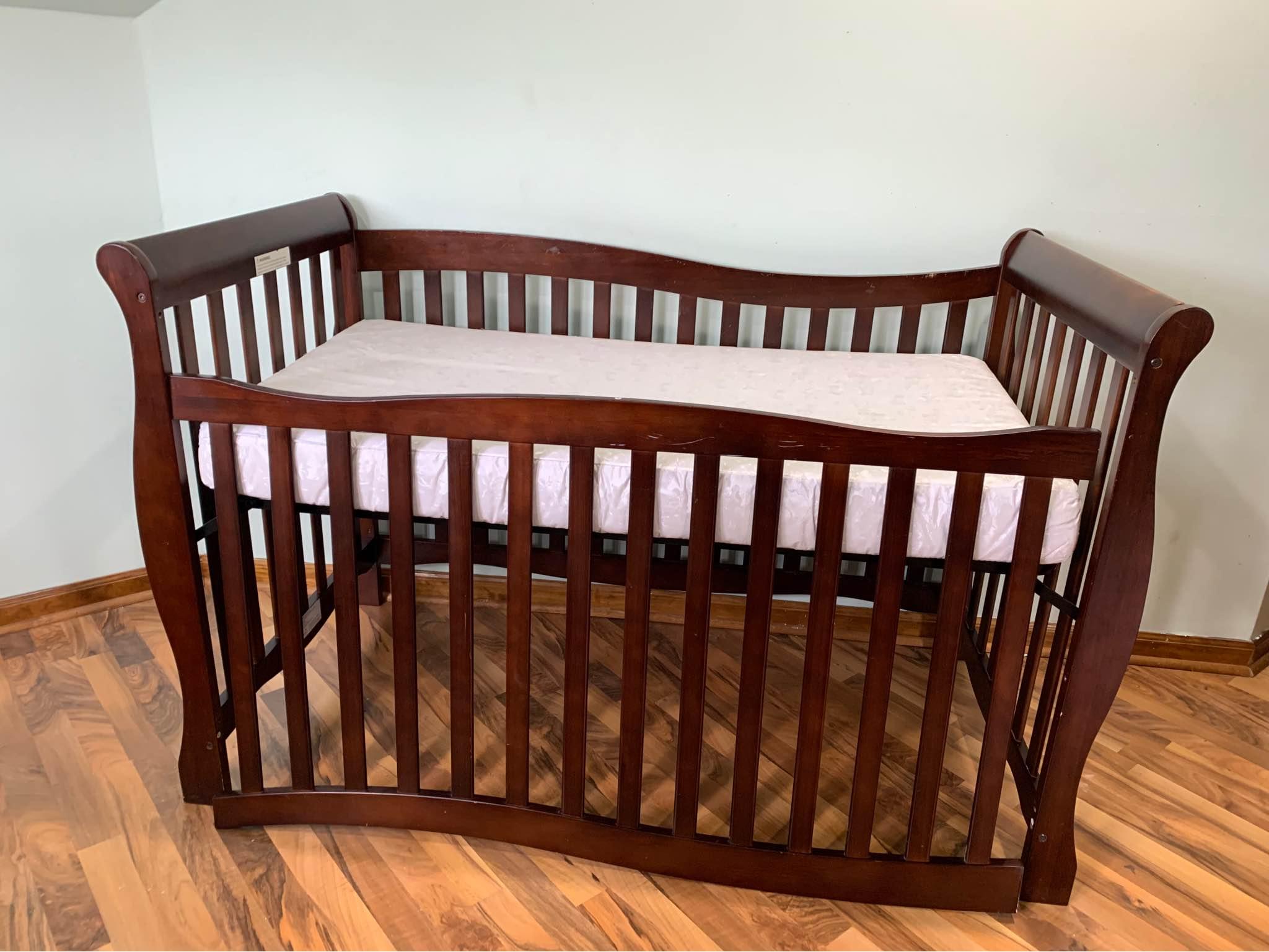Crib, Colgate Crib Mattress, Dresser, And Hutch - Cribs - Villa Park