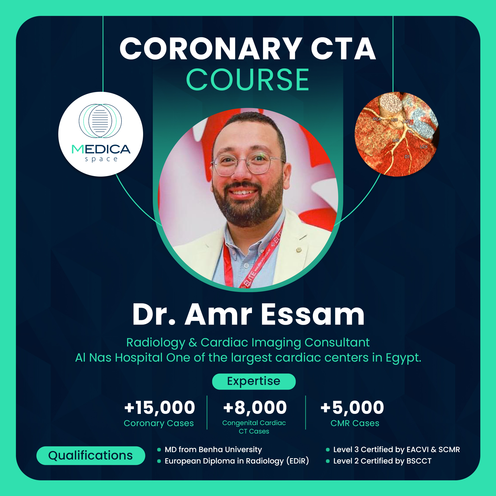 Medicaspace - New Wave Announced 🔍 Coronary CTA Course with Dr. Amr ...