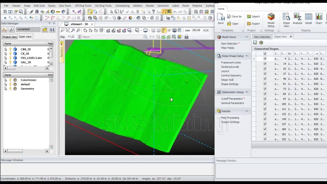 MineSight - Modelling and Planning