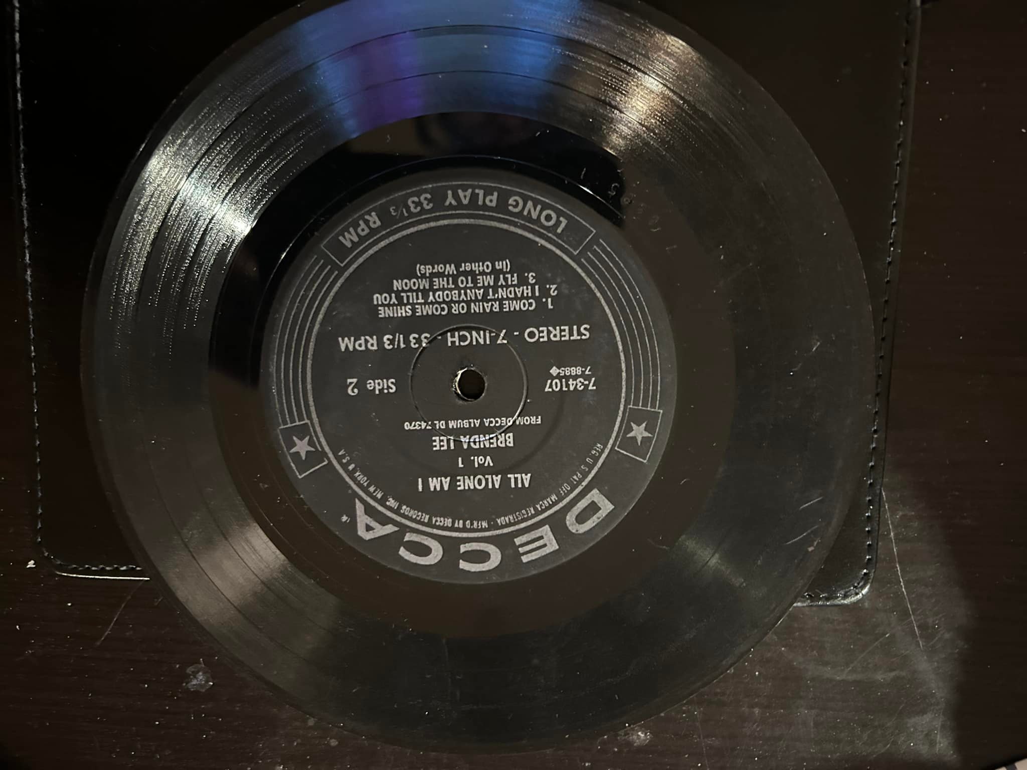 Old 7-inch 33 1/3 records for jukebox use