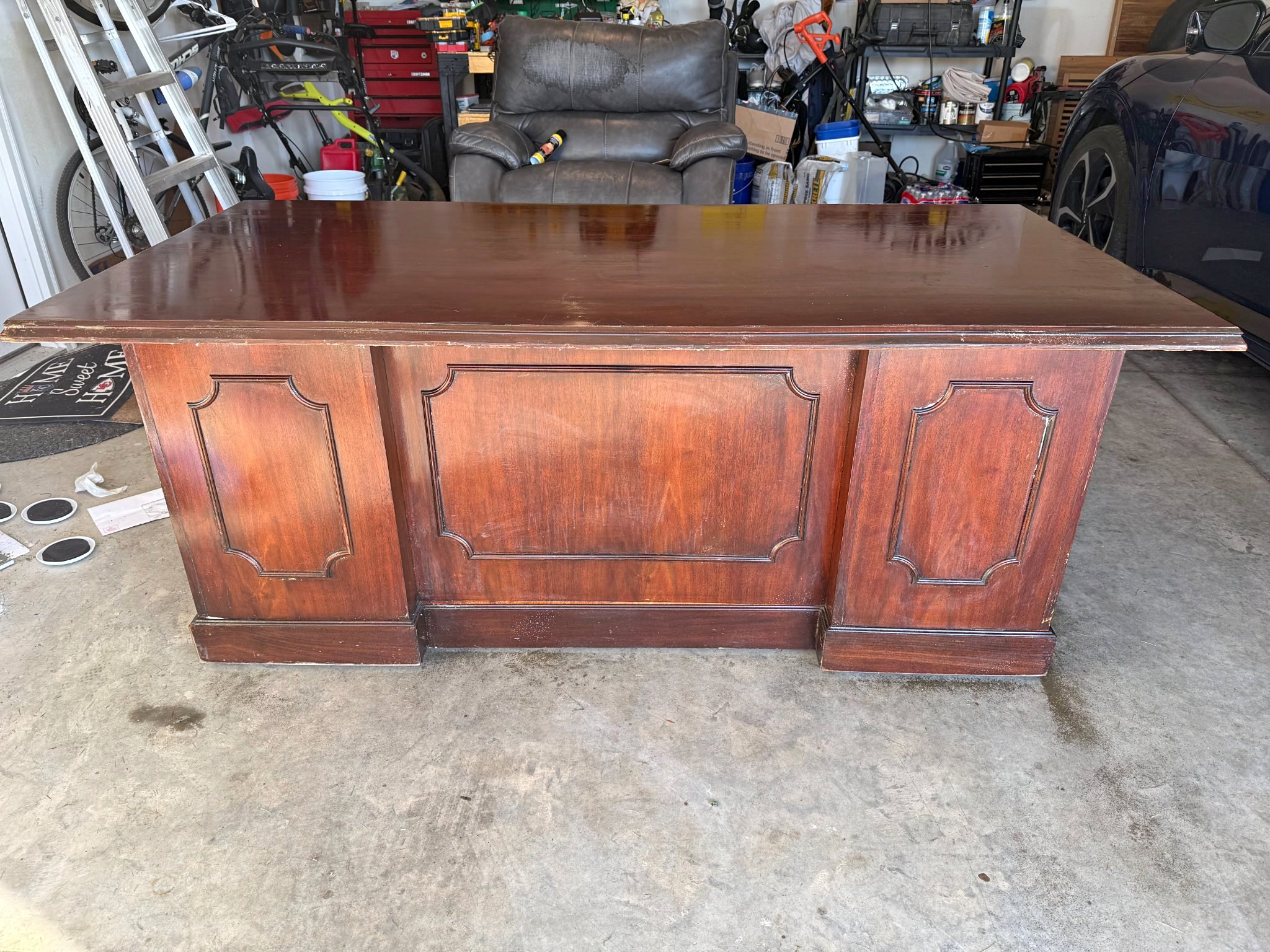 Solid Wood Executive “Congressional” Desk – 6’ x 3’ – 5 Drawers + 2 ...