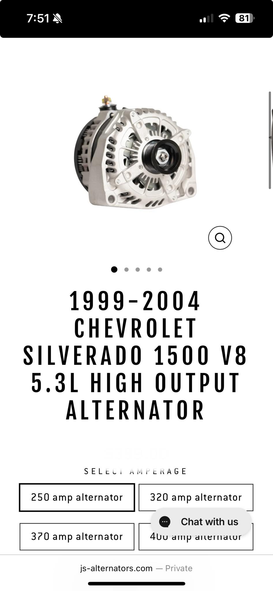 NEW ALTERNATOR CHROME FOR CHEVY OLDSMOBILE PONTIAC BUICK GM HIGH 110AMP 12 clock