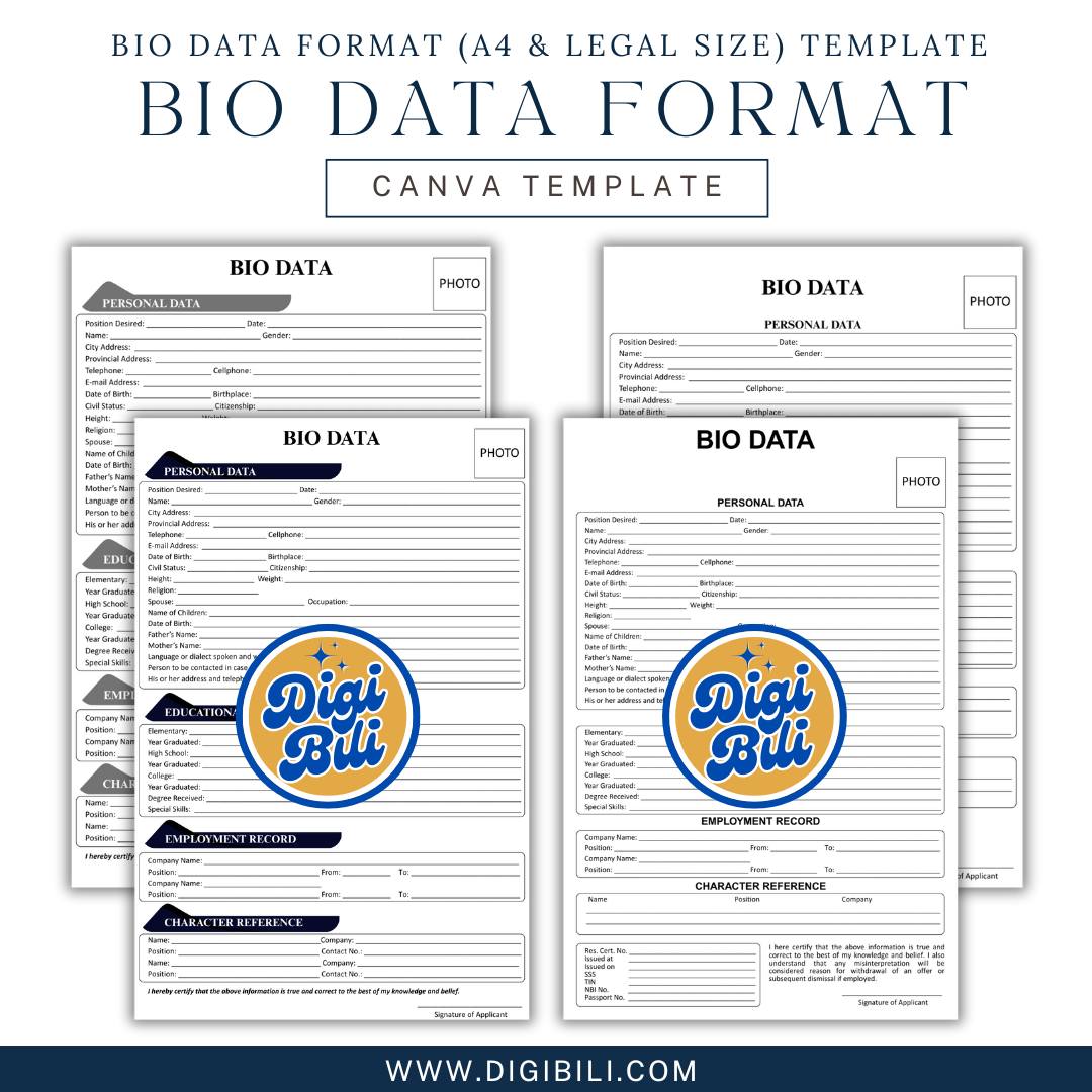 📄 BIO DATA TEMPLATE 📝 A4 (8.27 x... - Ae Designs Tutorial | Facebook