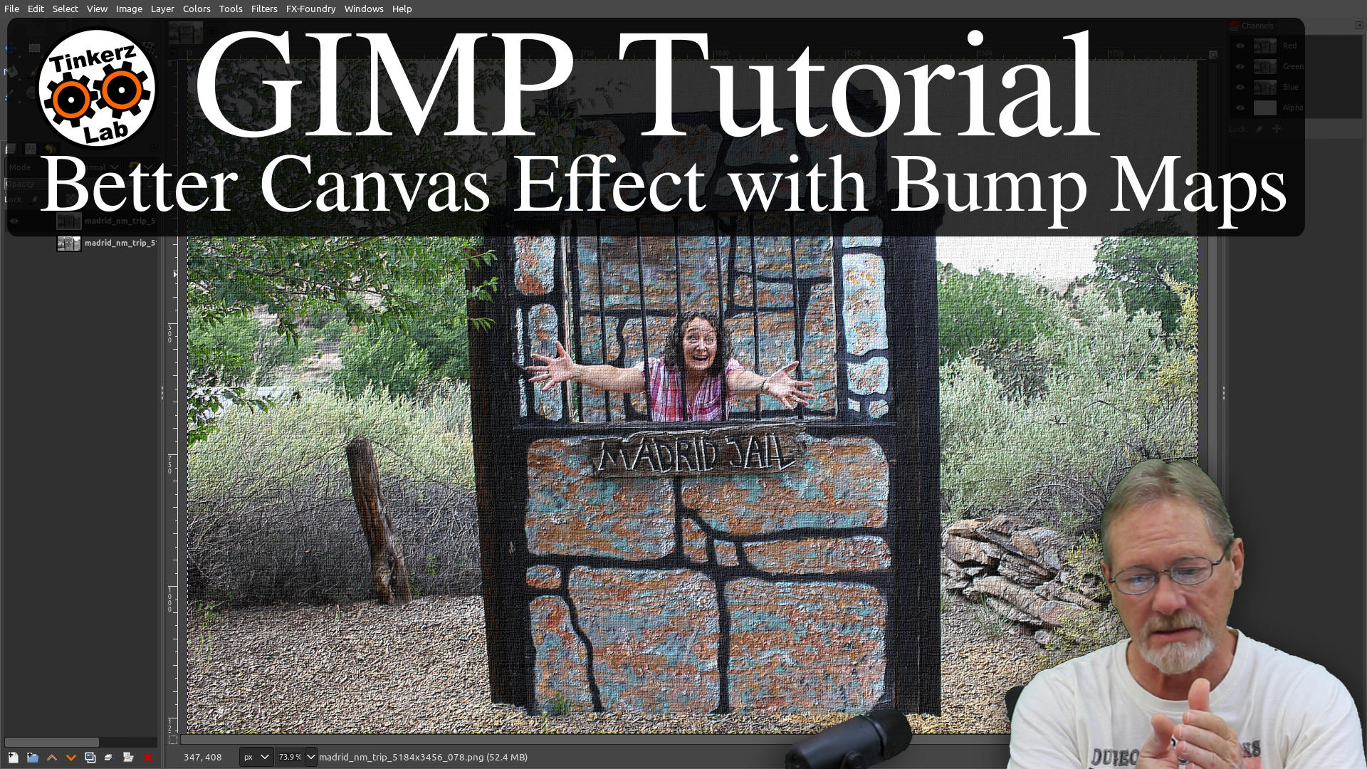 Ground - GIMP Beginner Tutorial - Create Better Canvas Effect with Bump ...