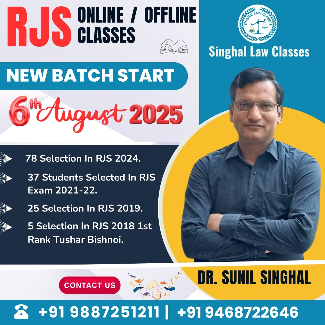 📚 Start Your RJS Journey with the... - Singhal LAW Classes | Facebook