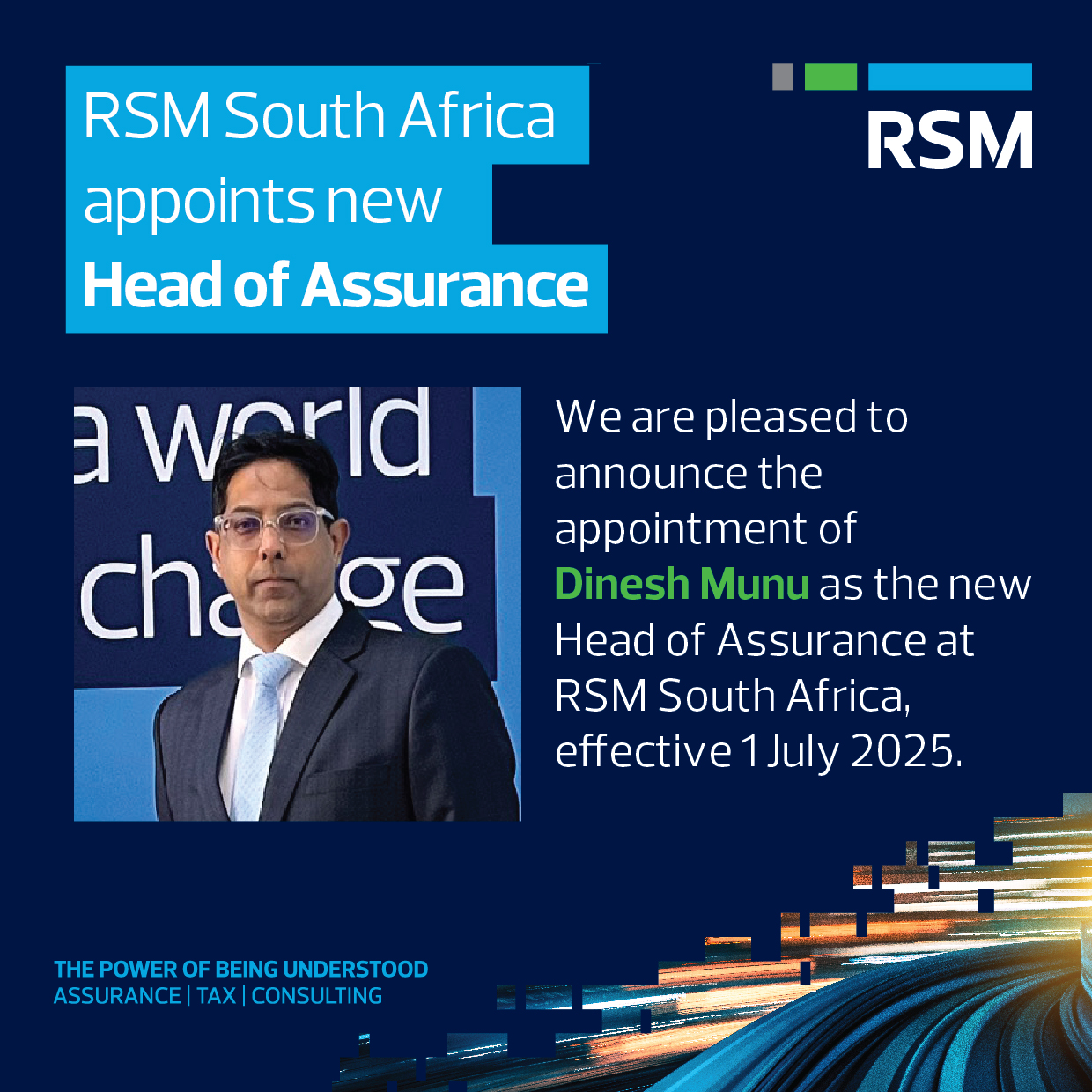 𝐑𝐒𝐌 𝐒𝐨𝐮𝐭𝐡 𝐀𝐟𝐫𝐢𝐜𝐚 𝐚𝐩𝐩𝐨𝐢𝐧𝐭𝐬 𝐧𝐞𝐰 𝐇𝐞𝐚𝐝 𝐨𝐟... - RSM South Africa | Facebook