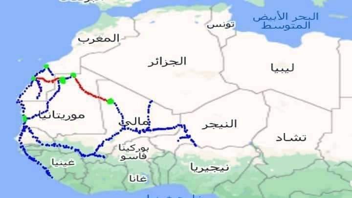 أخبار أوفوس هكذا ستكون مالي والنيجر وبوركينا فاسو وحتى تشاد اقرب الى العيون والمنتجات المغربية اقرب من اي وقت مضى عبر معبر كلتة زمور وأقصر الشمال الموريتاني الذي سيفك العزلة