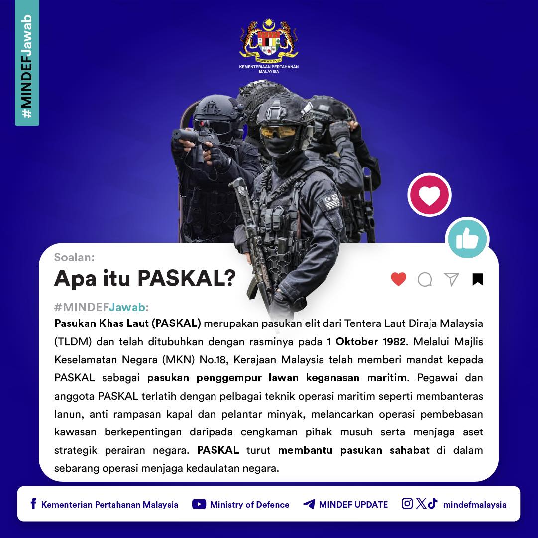 Pasukan Khas Laut atau... - Kementerian Pertahanan Malaysia | Facebook
