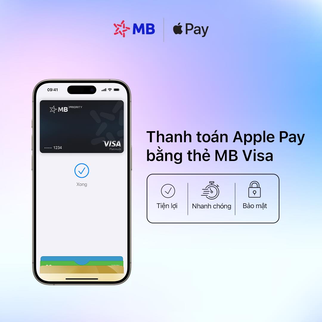 MBBank - THANH TOÁN APPLE PAY BẰNG THẺ MB VISA - BẢO MẬT... | Facebook