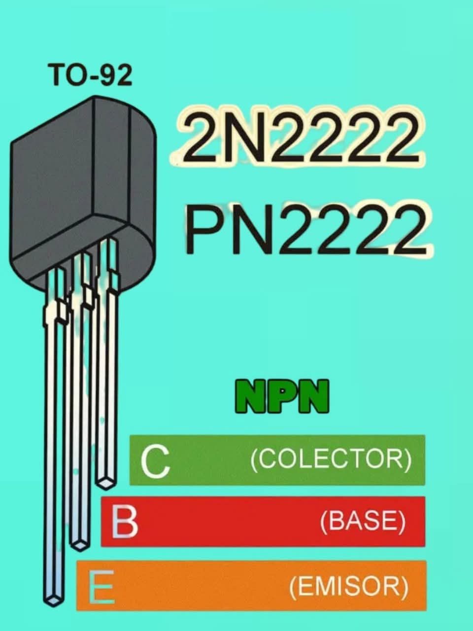 2N2222A Bipolartransistor NPN – 20 Stück TO92-Gehäuse, 75 V, 800 MA, Für Schaltungsprojekte