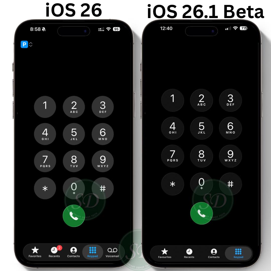 Smart - iOS 26.1 Beta 1 brings liquid glass effect to iPhone phone app ...