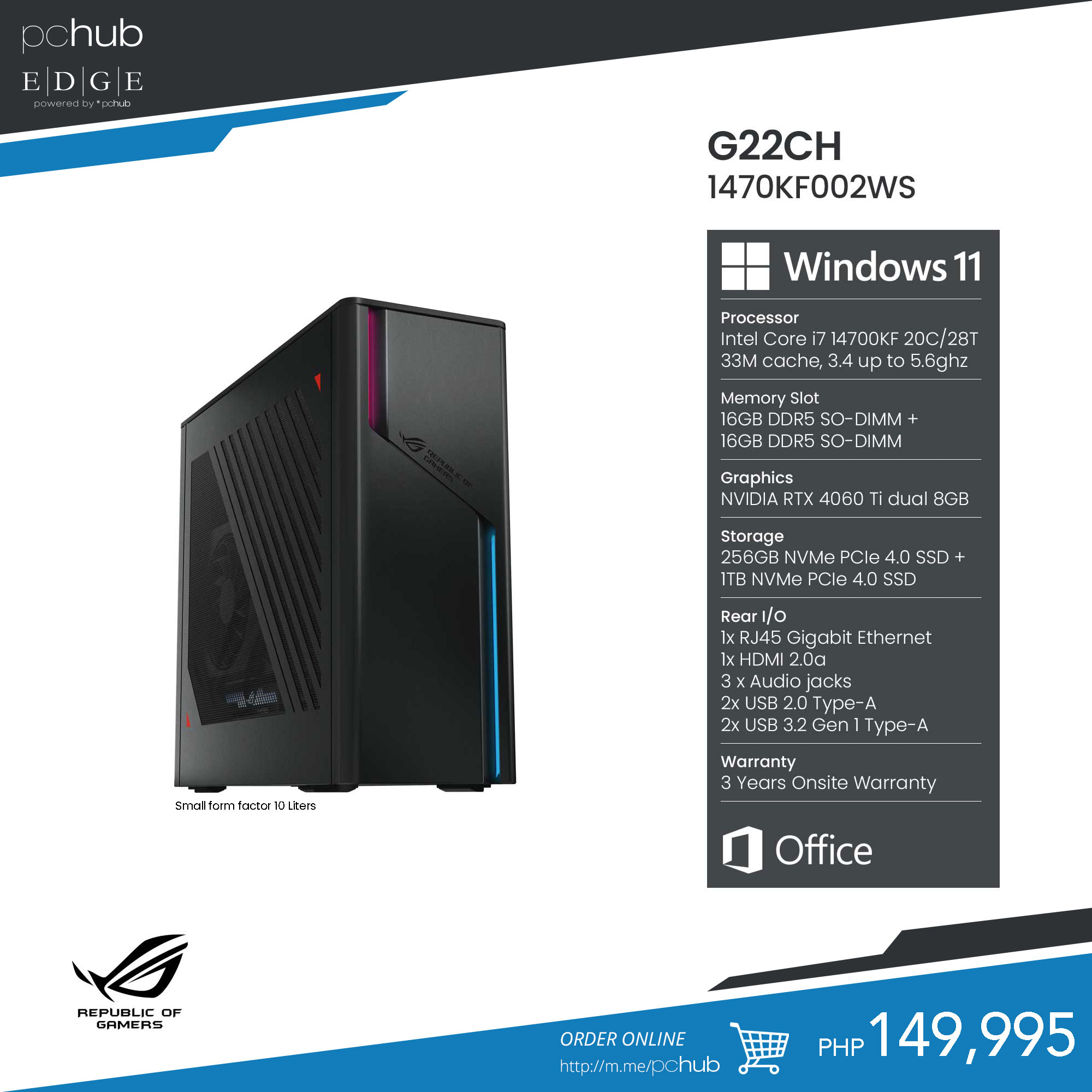 Featuring up to an Intel® Core™ i7-13700 processor and up to an 