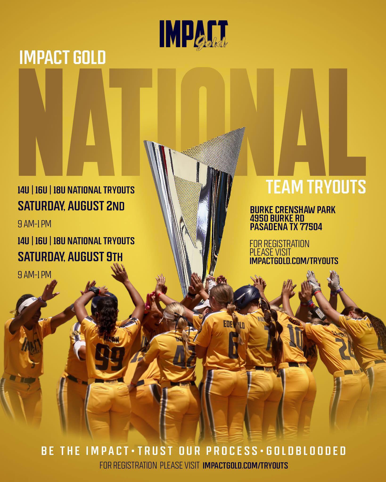 Impact - FIRST TRYOUT IS TOMORROW!! SIGN UP NOW!! Are you Gold Blooded ...