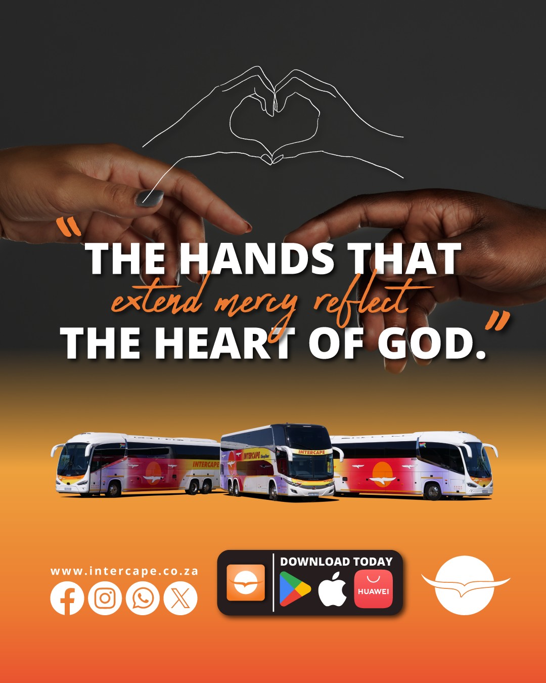 Intercape - “The hands that extend mercy reflect the heart... | Facebook