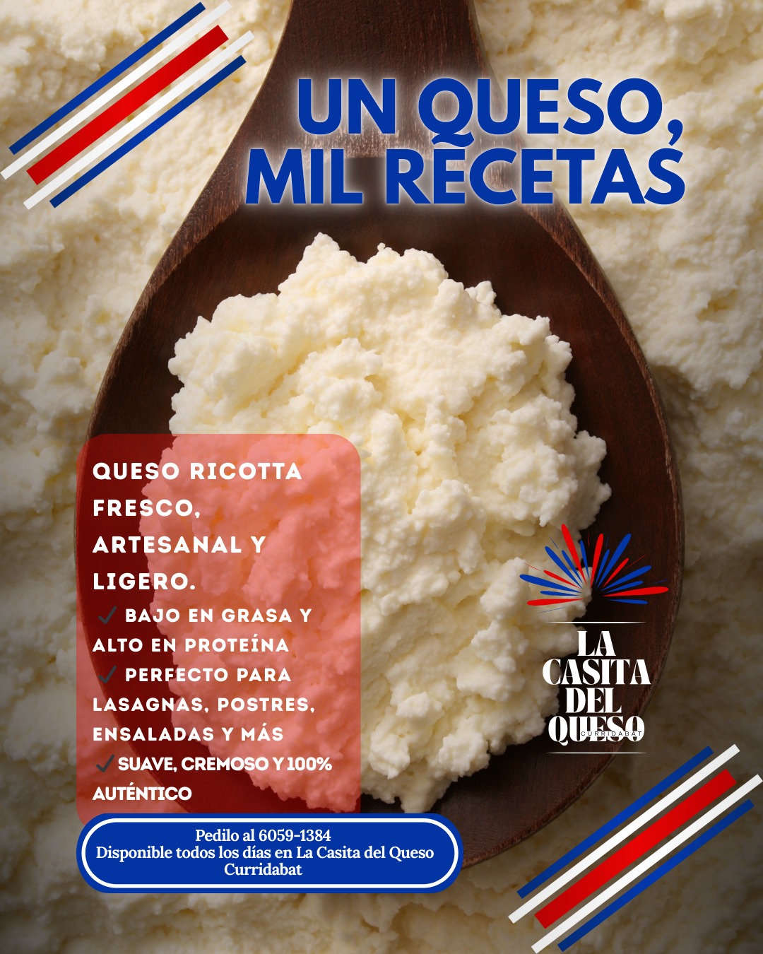 La - 🧀💡 El secreto ligero de la cocina tica. Nuestro queso ricotta ...