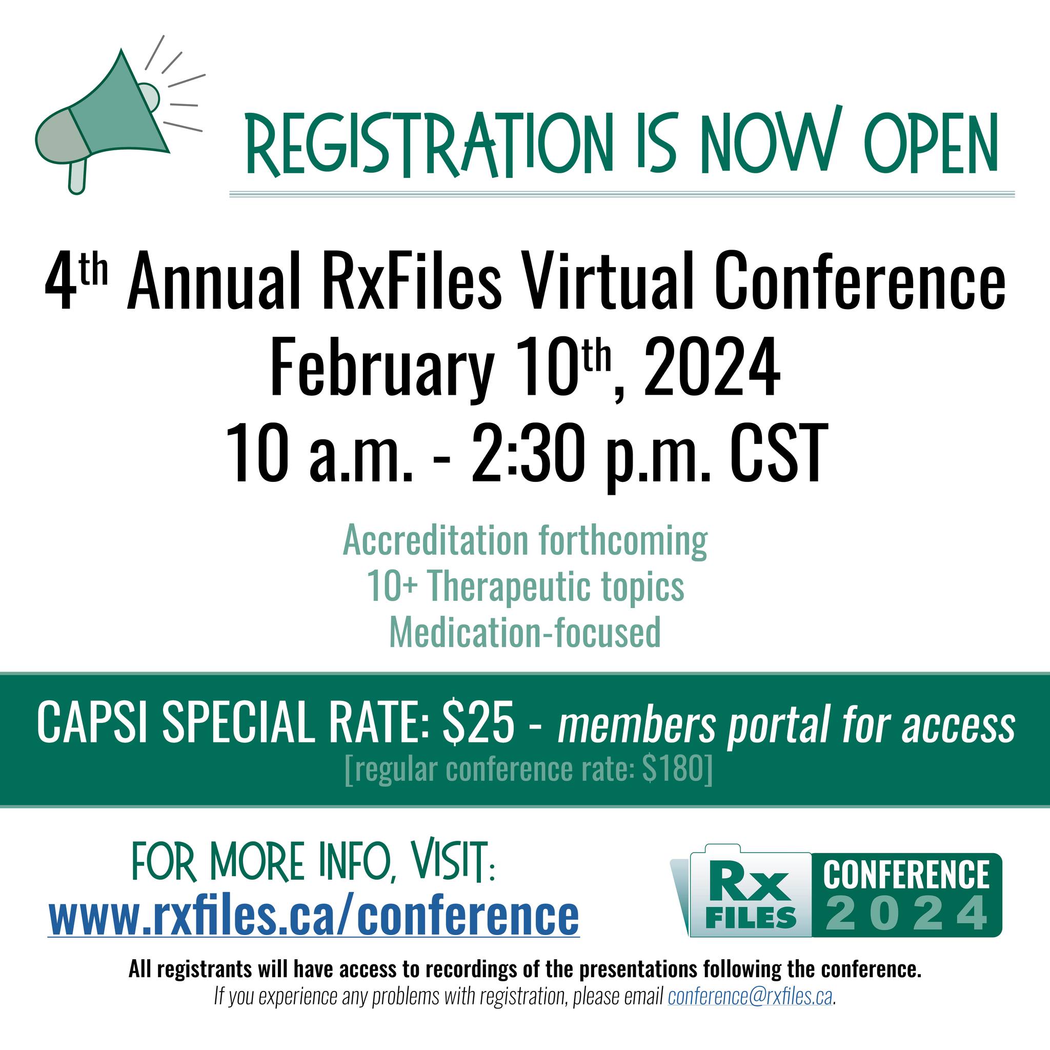 CAPSI - Registration is now open for the 4th Annual RxFiles Virtual ...