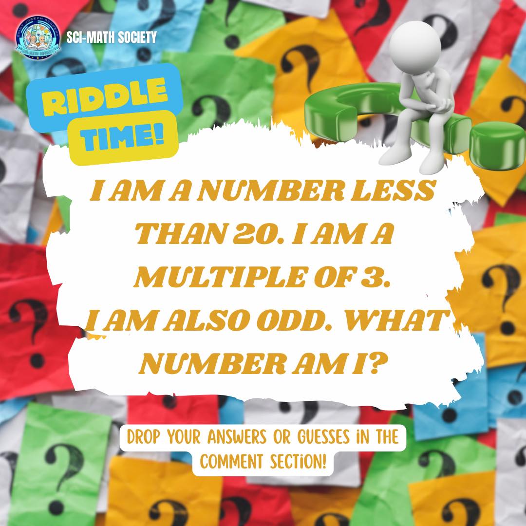 RIDDLE #2 Drop your answers 👀😉 - Sci-Math Society | Facebook