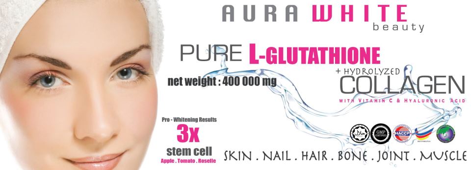 aura white pure l glutathione collagen 400 000mg GLUTA Size:180G Liposomal Glutathione 60 caps سيروم مغذي للبشرة