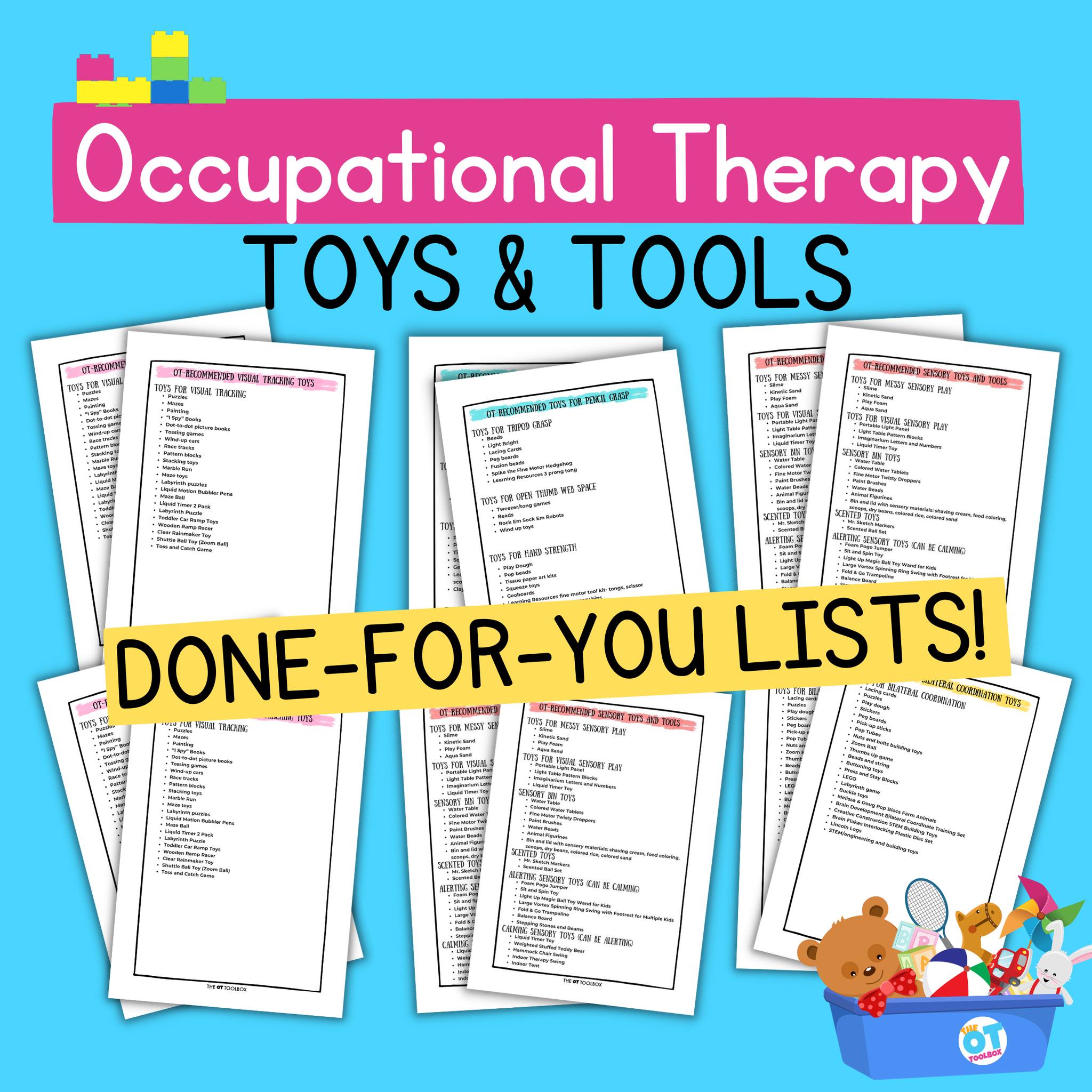 The OT Toolbox - Print-and-go toy lists for skills like...